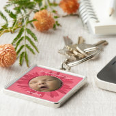 ガーベラデイジーベビーフォトキーチェーン キーホルダー (側面)