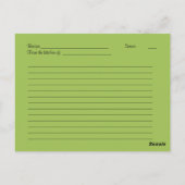 ガーベラデイジーレシピカードが花嫁になる ポストカード (裏面)