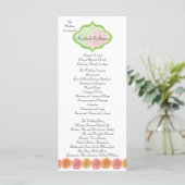 ガーベラデイジー写真の追加結婚式 プログラム (スタンド正面)