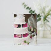 ガーベラデイジー結婚ズケーキ ポストカード (スタンド正面)