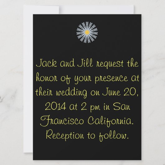 ガーベラデイジー結婚式招待状 招待状 (正面)