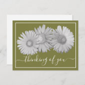 ガーベラデイジー考えグリーンバックグラウンド ポストカード (正面/裏面)