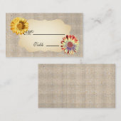 ガーベラデイジー金ゴールド座席表大事な行事結婚ズ プレイスカード (正面/裏面)