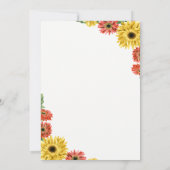 ガーベラ素朴フローラブライダルシャワー招待 招待状 (裏面)