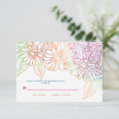 ガーベラ結婚の応答カード 招待状 (スタンド正面)