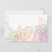 ガーベラ結婚の応答カード 招待状 (裏面)