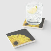 ガーベラ花 ストーンコースター (横)