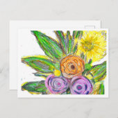 ガーベラ・デイジー ポストカード (正面/裏面)