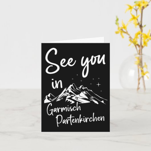 ガーミッシュパルテンキルヘンドイツバケーションでお会い カード (黄色い花)