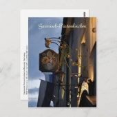 ガーミッシュ – パルテンキルチェンの夜はがき ポストカード (正面/裏面)