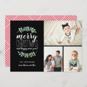 ガーメリーランドホリデイクリスマスコラージュ3フォト シーズンカード (正面/裏面)