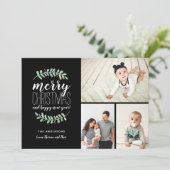 ガーメリーランドホリデイクリスマスコラージュ3フォト シーズンカード (スタンド正面)