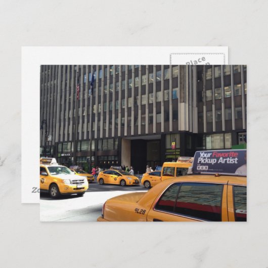 ガーメント・ディストリクト タクシー ニューヨークシティ ニューヨーク ポストカード (正面/裏面)