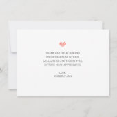 ガーモダンルフォトスクリプト誕生日サンキューカード サンキューカード (裏面)