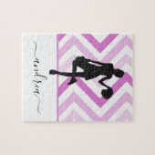 ガーモダンル応援テーマピンクチアリーダーカワイトネーム ジグソーパズル (横)