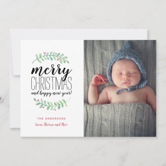 ガーラメリーンドホリデイクリスマスフォト シーズンカード (正面)