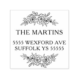 ガーランズアドレスデザイン セルフインキングスタンプ