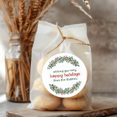 ガーランドカスタムホリデークリスマスドードルリース ラウンドシール