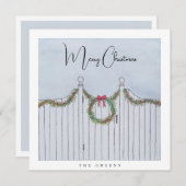 ガーランドフェンス ホリデーカード (正面/裏面)