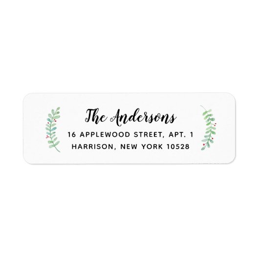 ガーランドメリーホリデイ差出人住所 ラベル (正面)