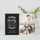 ガーランドメリーホリデークリスマスコラージュ2写真 シーズンカード (スタンド正面)