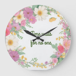 ガーランド花時計 ラージ壁時計