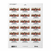 ガーランド魔法のクリスマス差出人住所ラベル ラベル (フルシート)