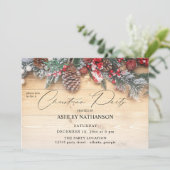 ガーランド&ベリー素朴クリスマスパーティー 招待状 (スタンド正面)