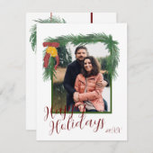 ガーランド&ベルズホリデークリスマスカード シーズンカード (正面/裏面)