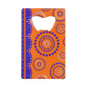 ガーランドARTdecoバイオレットブルー+バックグラーカラー クレジットカード栓抜き (正面)