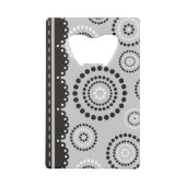 ガーランドARTdeco白黒+バックグラーカラー クレジットカード栓抜き (正面)