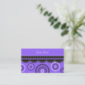 ガーランドARTdeco白黒+バックグラーカラー 名刺 (スタンド正面)