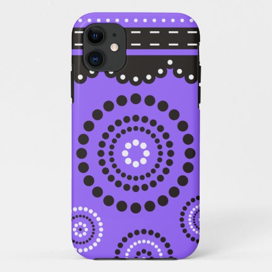 ガーランドARTdeco白黒+バックグラーカラー Case-Mate iPhoneケース (裏面)