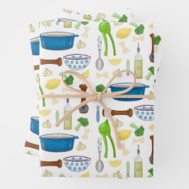 ガーリックとレモンを添えたファーファルボウタイパスタ ラッピングペーパーシート