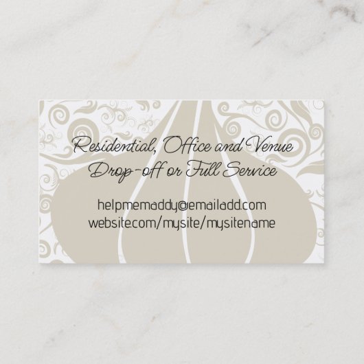 ガーリックアロマスシェフケータリング料理クラス料理 名刺 (裏面)