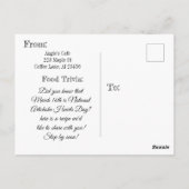 ガーリックアーティチョークディップレシピはがき ポストカード (裏面)