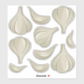 ガーリックウッドカットアイコンシールセット シール (シート)