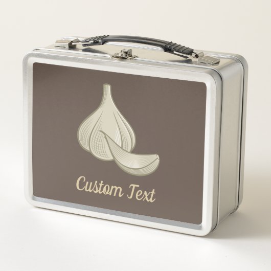 ガーリックウッドカットアイコンメタルランチボックス メタルランチボックス (正面)