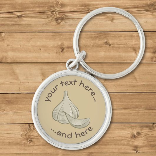 ガーリックウッドカットアイコン キーホルダー