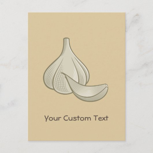 ガーリックウッドカットアイコン ポストカード (正面)