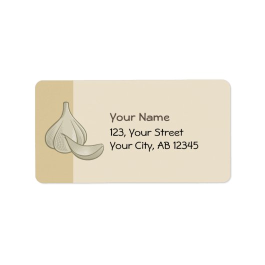 ガーリックウッドカットアイコン ラベル (正面)