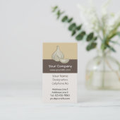 ガーリックウッドカットアイコン 名刺 (スタンド正面)