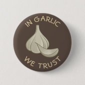 ガーリックウッドカットアイコン 缶バッジ (正面)