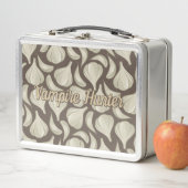 ガーリックウッドカット模様メタルランチボックス メタルランチボックス (インサイチュ)