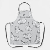 「ガーリックガール」おもしろいかわいい女性のベーキング&料理 エプロン (正面)
