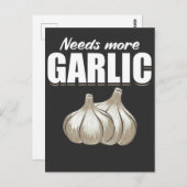 ガーリッククローブおもしろい料理フードユーモア ポストカード (正面/裏面)