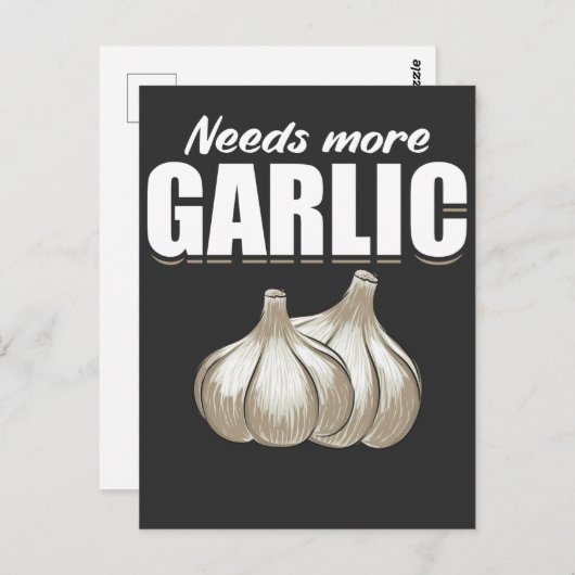 ガーリッククローブおもしろい料理フードユーモア ポストカード (正面/裏面)