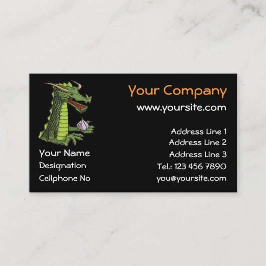 ガーリックドラゴン 名刺 (正面)