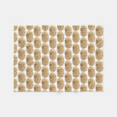 ガーリックナン焼いたインディアンフラットパン料理 フリースブランケット (正面(横))