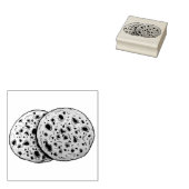 ガーリックナン焼いたインディアンフラットパン料理 ラバースタンプ (押印)